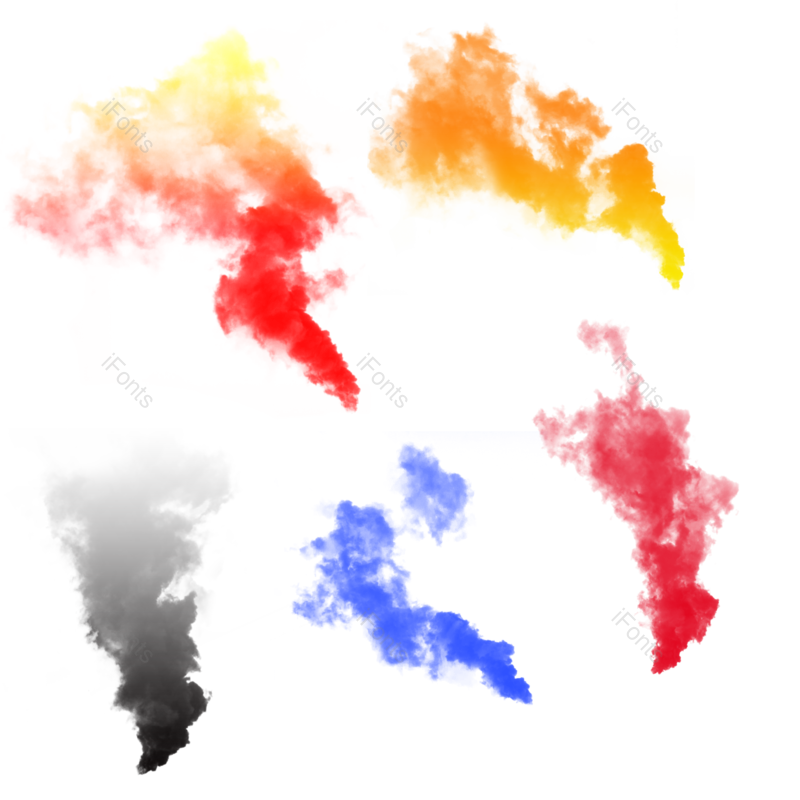 烟雾图片,彩色元素,效果素材PNG,免抠素材